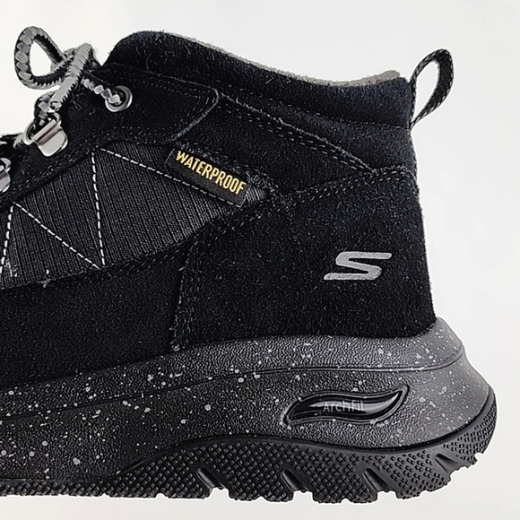Skechers Women's  Black Waterproof Arch Fit Journey Persist Boots Wool Sz 6.5 - Picture 6 of 16